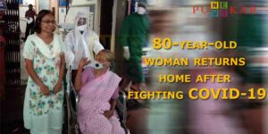 80-year-old woman returns home after fighting COVID19