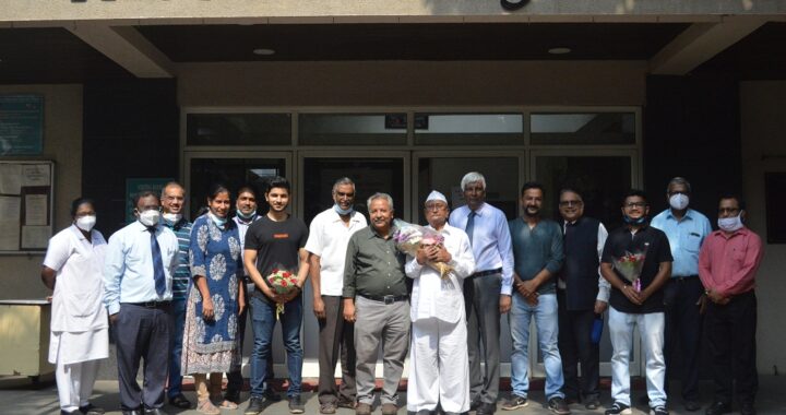 In front of HemKamal LIfe Care at Pune Adventist Hospital