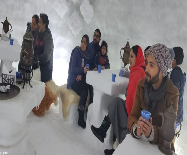 Kashmir First Igloo Cafe First Ice Café Built in Gulmarg 16 Guests
