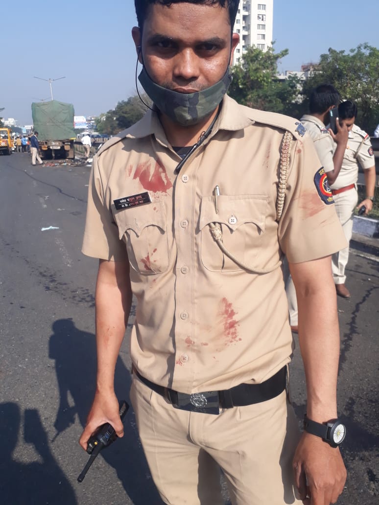 Policeman Ganesh Zagde who saved two lives