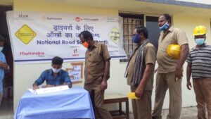 SIAM organized eye checkup for drivers during Road Safety Month