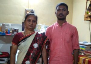 Kalpana Adhav with her son