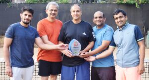 Winner Team Deccan Chargers with the trophy.