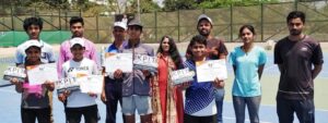 Winner and runner up with guest