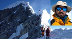 Hillary Step just before the Everest Summit