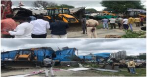 PMC Takes Action Against Encroachment In Blue Flood Line In Baner