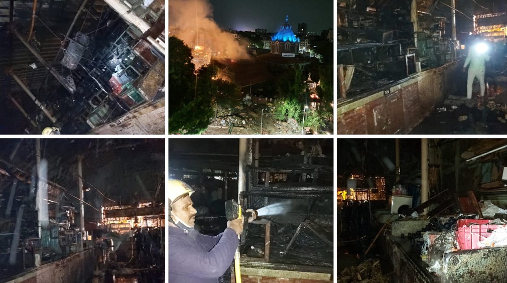 mahatma phule mandai damaged in fire Pune