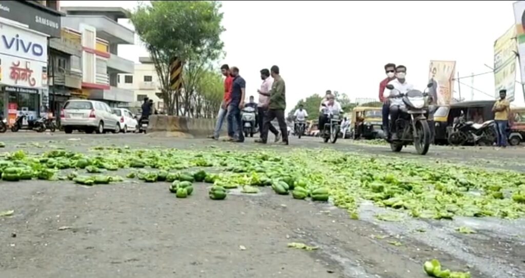Pune Farmer Distributes Capsicum For Free