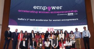 Celebrating Women Entrepreneurship at empoWer2021 India Finals at BSE, Mumbai.