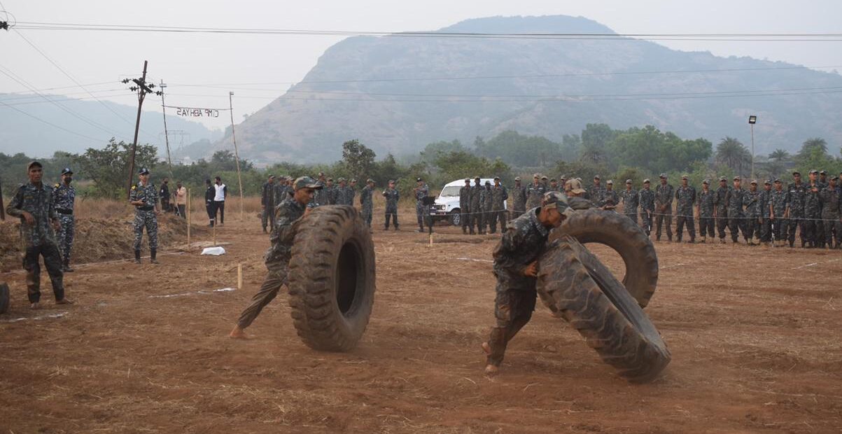 INS Shivaji Organizes Various Outdoor Exercises