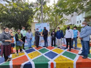 Intervention at Godse Chowk visited by the dignitaries Sadhna Lene NGO directors and PMSU and PM