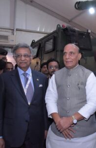 (L to R)- Mr. Baba N Kalyani- CMD, Bharat Forge with Defence Minister Sh...