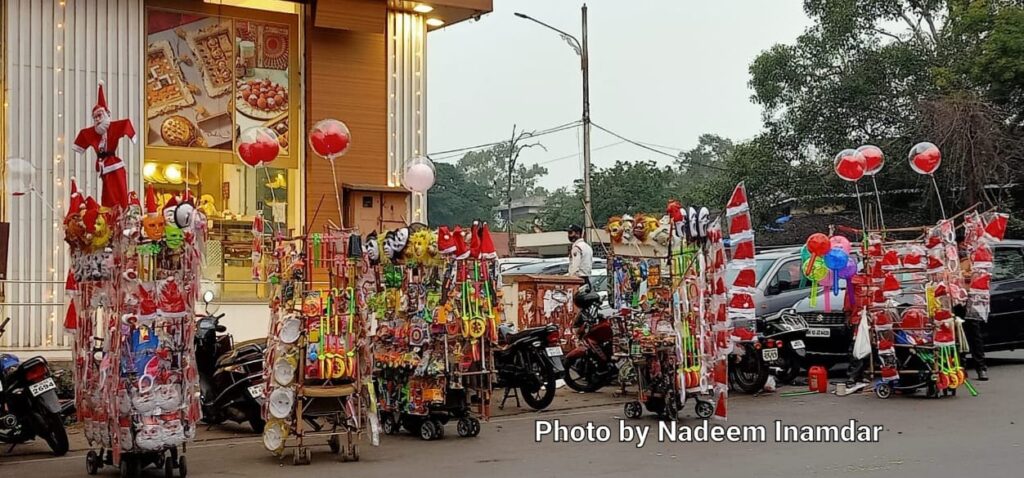 Pune: East Street and MG road dotted with Christmas decoration items heralding the celebrations of the festival.