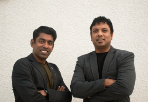 Co-founders L-R Sujit Das Biswas, CTO & Swapnil Jain, CEO