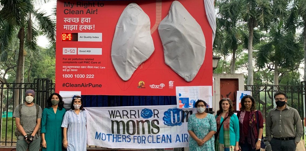 lung installation air pollution Pune Warrior Moms