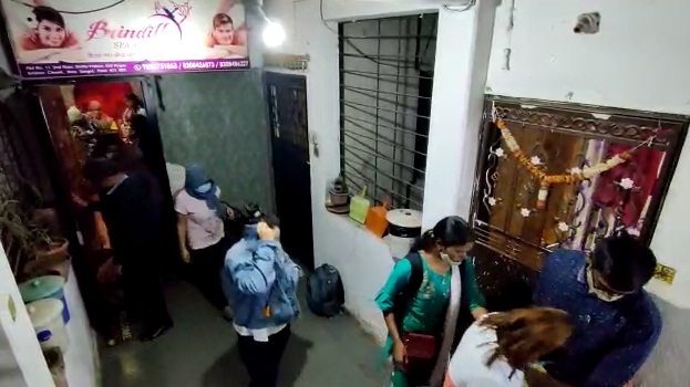 sangvi raid on spa centre