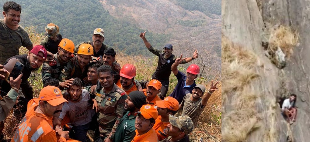 youth rescued from mountain kerala