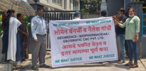 Employee protest for salary