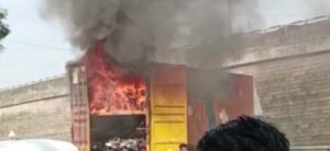 Ev scooter on fire