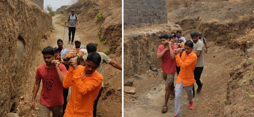 Women falls Rajgad fort