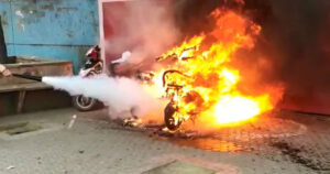 EV Caught fire