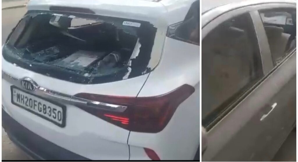 Goons Vandalises Cars in SB Road Pune