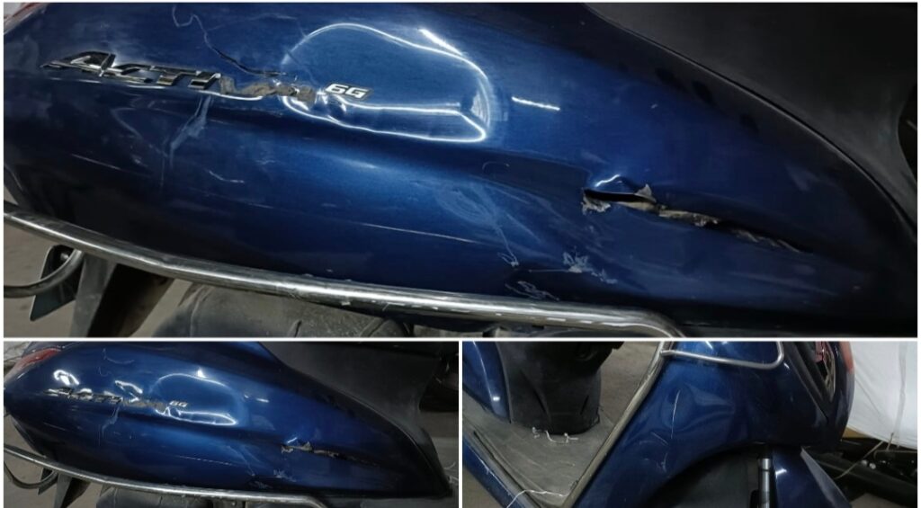 Pune railway parcel damage vehicle