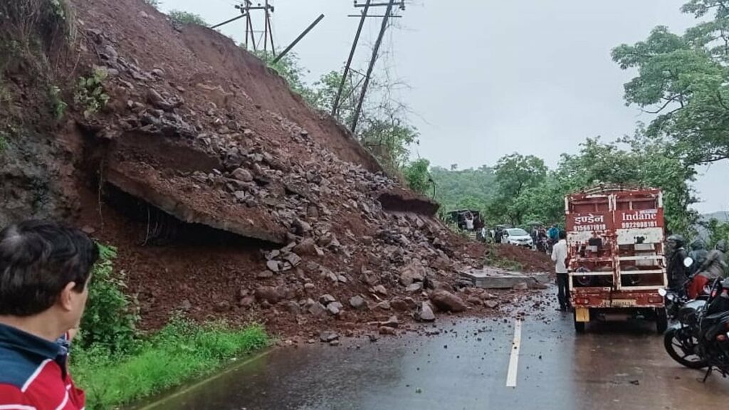 Wall Collapsed On Pune-Panshet Road