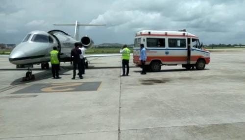 air ambulance brings patna burn injury family to Pune