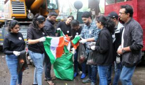 CA firm in Pune collects national flags