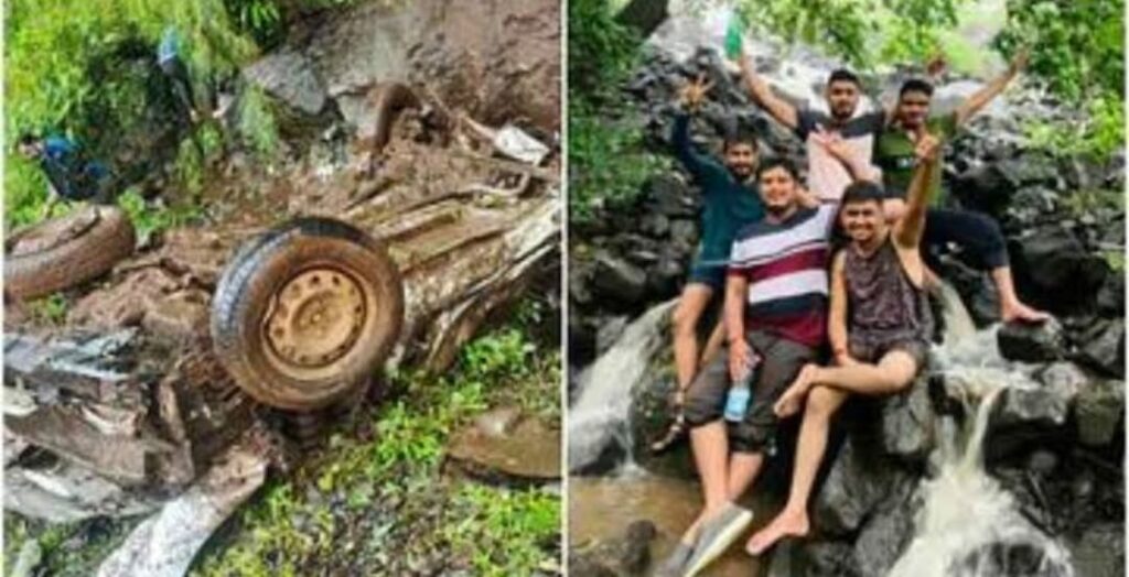 Car Falls In Tamhini Ghat