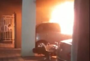 Car Fire Pune Housing Society Parking