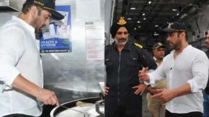 Salman Khan Meets Indian Navy Personnel In Visakhapatnam