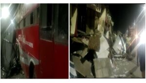 _Cargo Truck Hits Three Passenger Buses