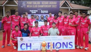 Winner team PYC Hindu Gymkhana with chief guest