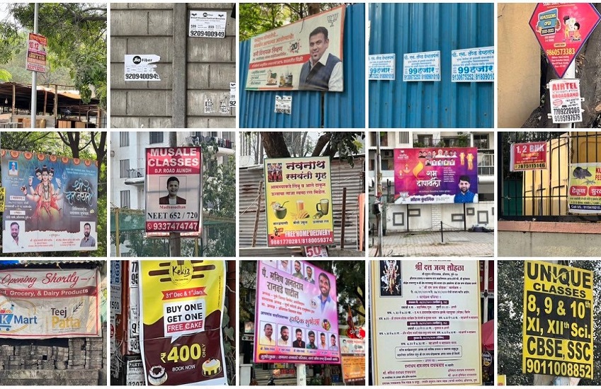illegal flex banners in Pune