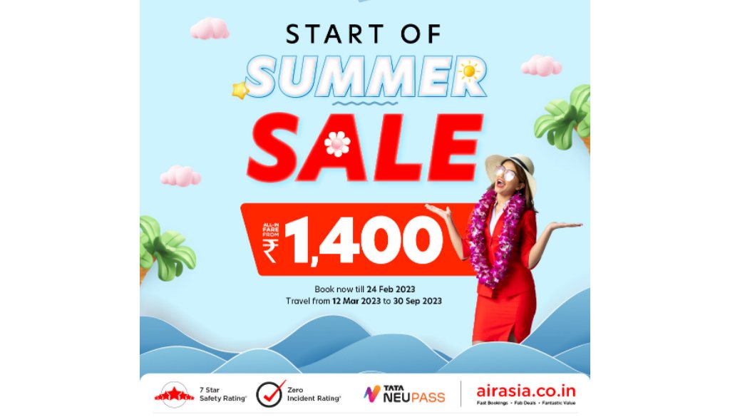 AirAsia India launches Start of Summer Sale
