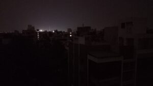 No electricity night darkness