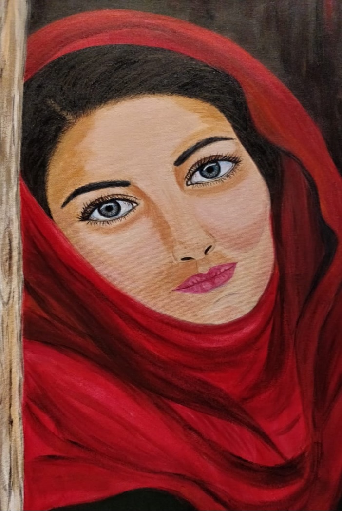 woman painting by Supriya Dogra