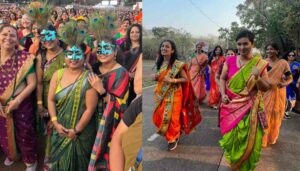 _5300 Women Don Colorful Sarees To Promote Health And Fitness In Pune