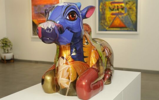 Nandi sculpture by Sachindra Nath Jha
