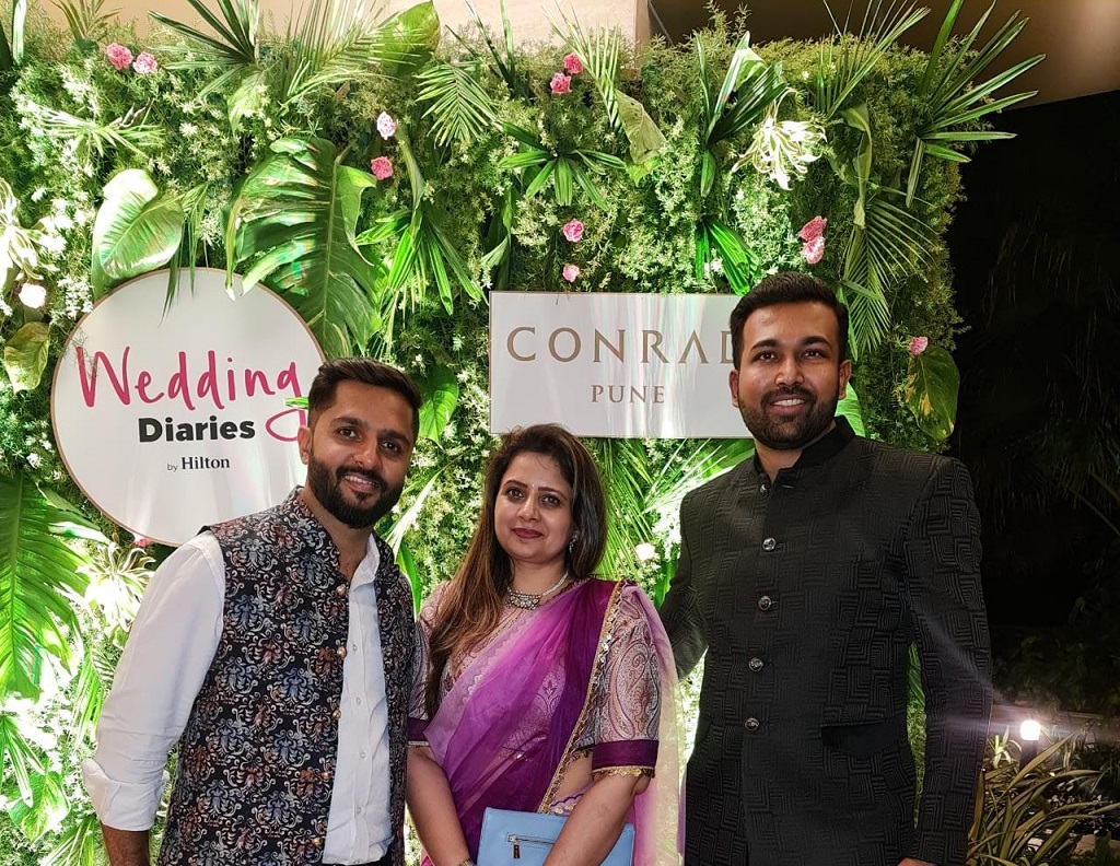 Tushar Ashtekar, MD - MB Ashtekar, Dr. Akshaya Jain, MD – Skintillatingg and Nilesh Naik, MD, Millennium Wedding at the launch of Wedding Studio at Conrad Pune