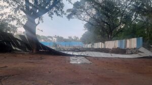 Wall collapsed in Pune Camp due to rain