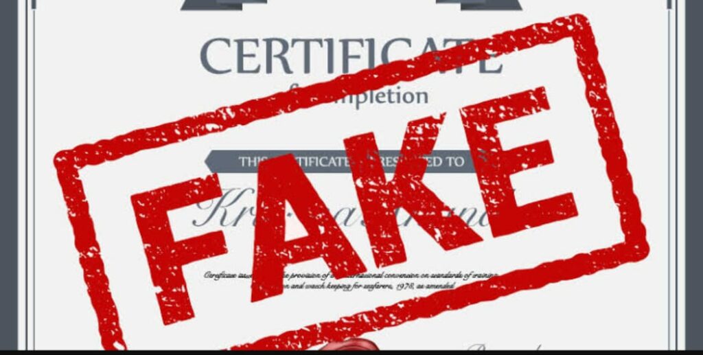 Fake Certificates