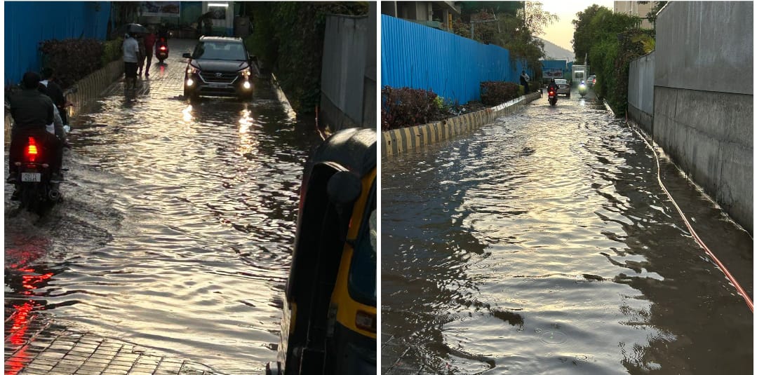 Pune Light Rain Causes Waterlogging In Pride World City, Residents