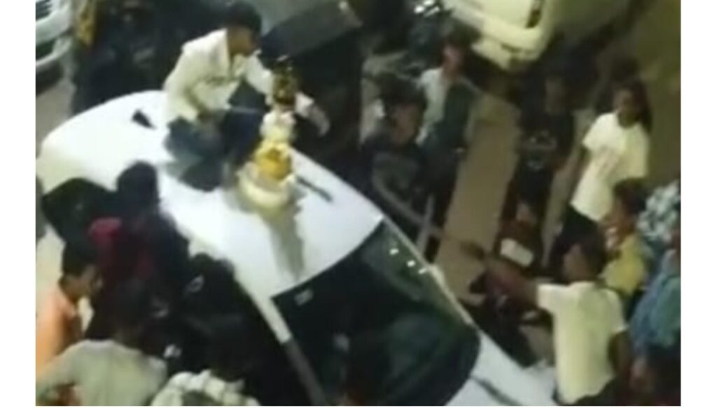 Cutting Birthday Cake With Sword