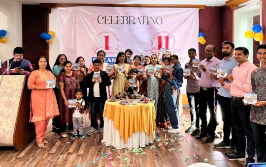 Pune: Dream Works Realty Celebrates 11th Anniversary with Bollywood-Themed Coffee Table Book and Unveiling of Brochure by Staff's Family Members
