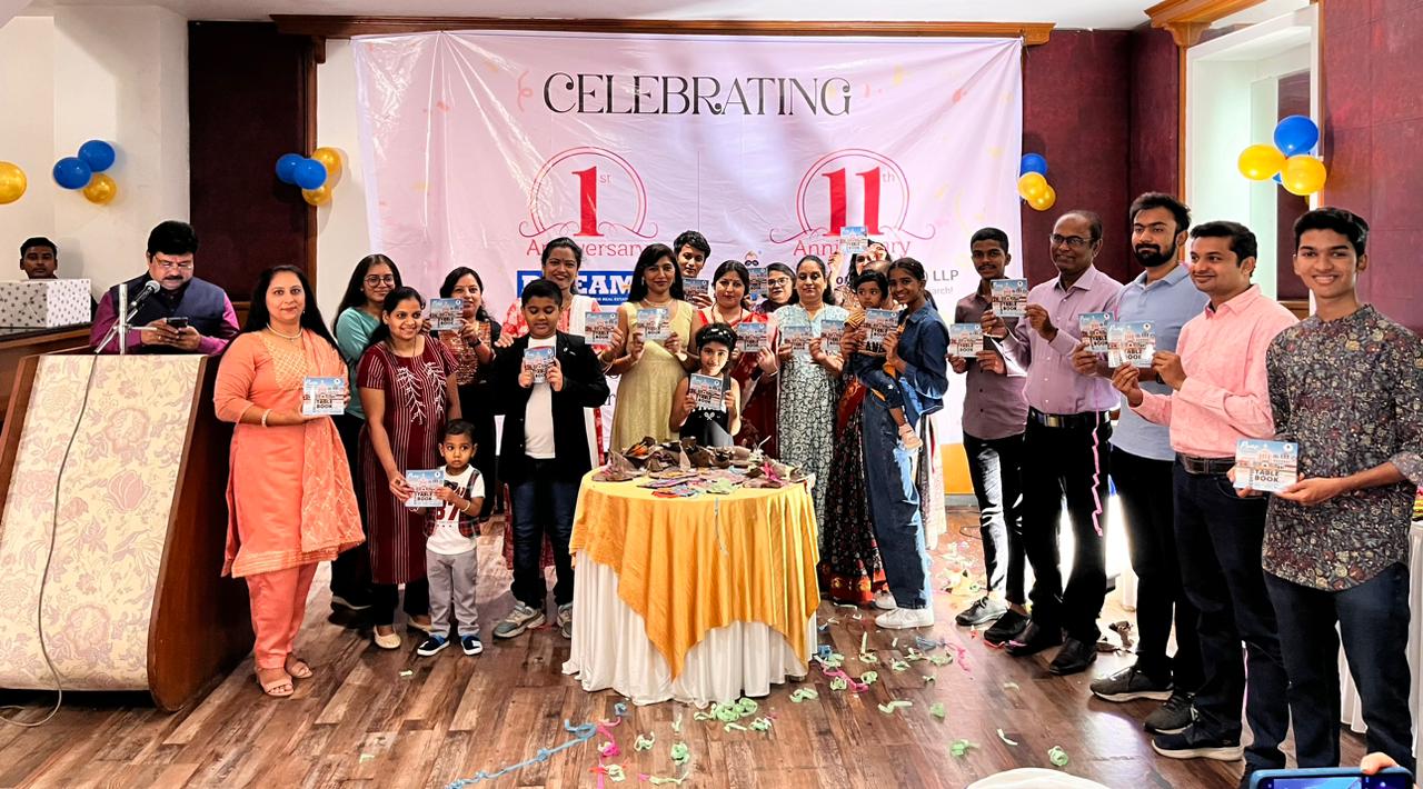 Pune: Dream Works Realty Celebrates 11th Anniversary with Bollywood-Themed Coffee Table Book and Unveiling of Brochure by Staff's Family Members