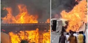 4 Persons Dead In Accident On Mumbai-Pune Expressway After Tanker Caught Fire, Massive Traffic Jam Between Khandala And Lonavala