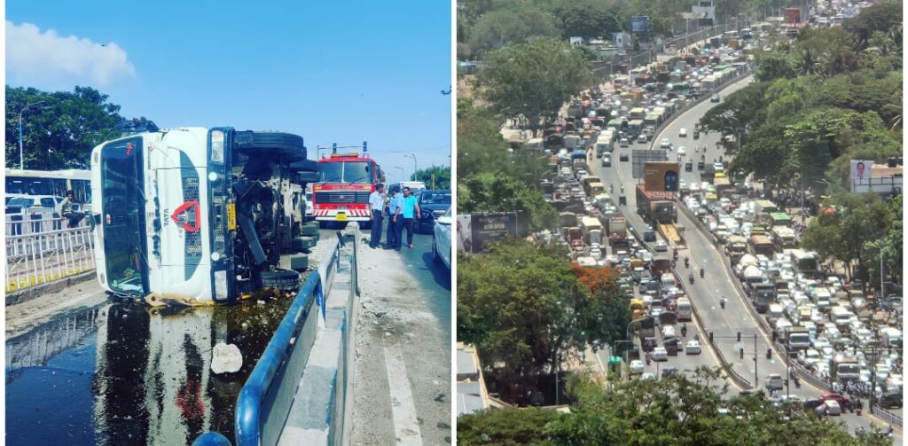 Traffic Jam Between Viman Nagar And Kharadi Bypass Chowk